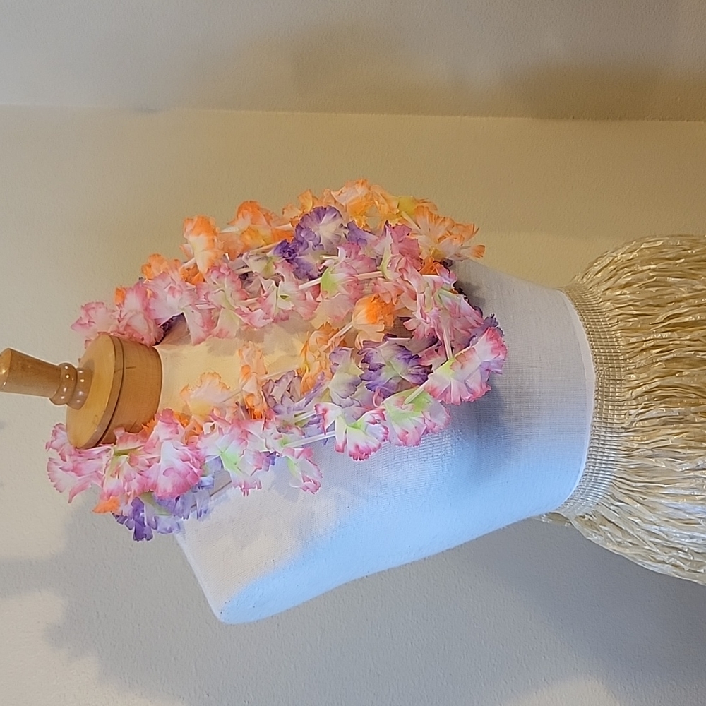 🌺 Hawaiian Grass Skirt & Leis Bundle Hawaii  party Halloween  Dress up